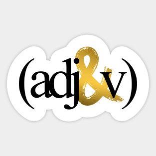 adj&v Logo Tee Sticker